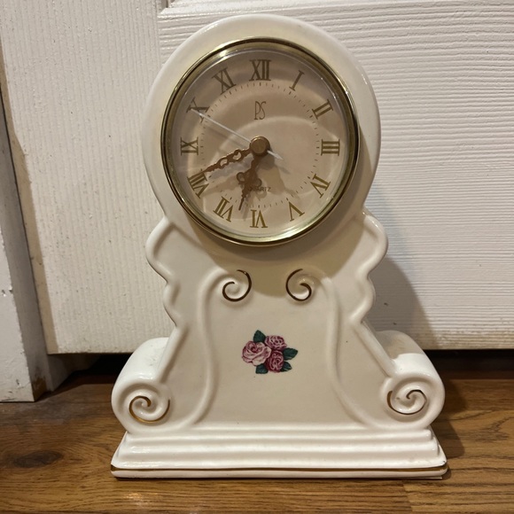 Wall Decor Vintage 1998 White Ceramic Clock Paul Sebastian Ps Limited